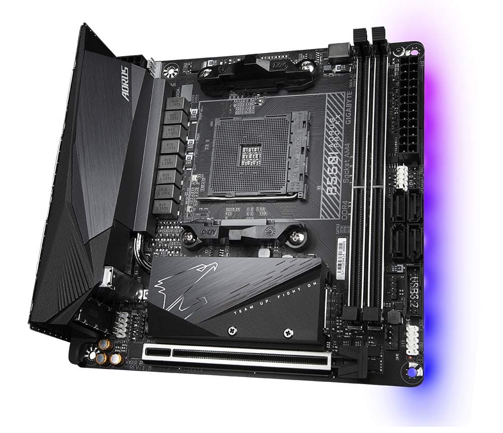 GIGABYTE B550I AORUS PRO AX Mainboard – AMD Ryzen 5000 CPUs, 8 Phasen VRM, bis zu 5300 MHz DDR4, 1xPCIe 4.0 + 1xPCIe 3.0 M.2, Wi-Fi 6E, 2.5GbE LAN, USB 3.2 Gen 2 Mini ITX Bild 7