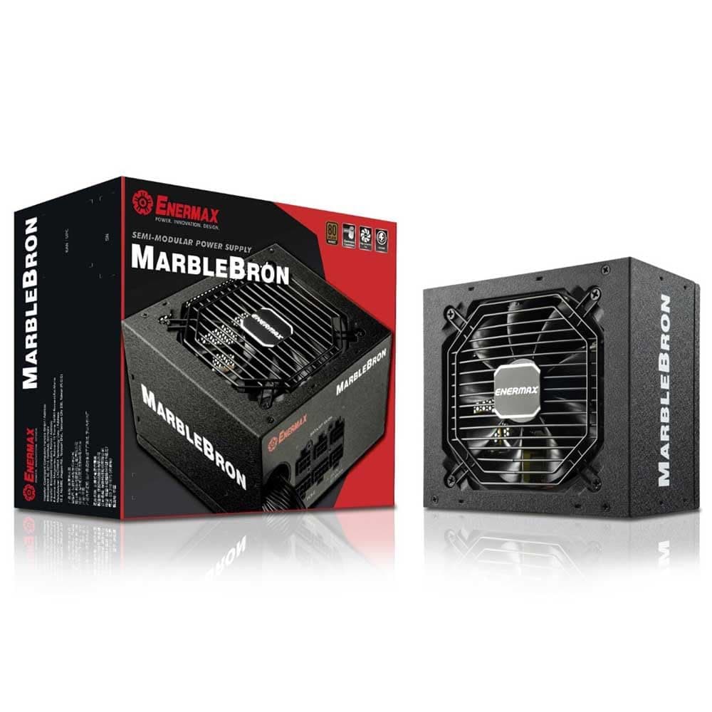 ENERMAX MARBLEBRON ATX Gaming PC Netzteil 750W 80Plus Bronze 230V EU (Semi Modular) schwarz Flachbandkabel, EMB750EWT Marblebron 750W Bild 5