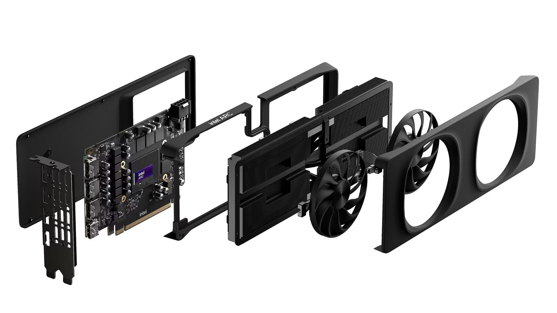 WEELIAO Intel Arc B580 Grafikkarte, 2670 MHz schwarze Grafikkarte, 12 GB 256-Bit GDDR6, PCIE4.0, 3 DP2.0, 1 HDMI2.1, 2 Lüfter, TBP 190 W Bild 5