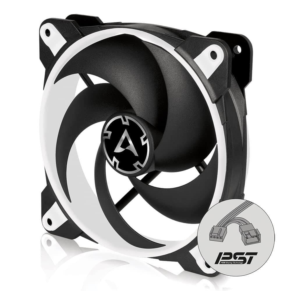 ARCTIC BioniX P120 - PC Lüfter, 120 mm Gaming Gehäuselüfter, PWM PST-Sharing-Funktion, Optimiert für statischen Druck, Kühler, RPM synchron, 200-2100 rpm - Weiß Bild 2