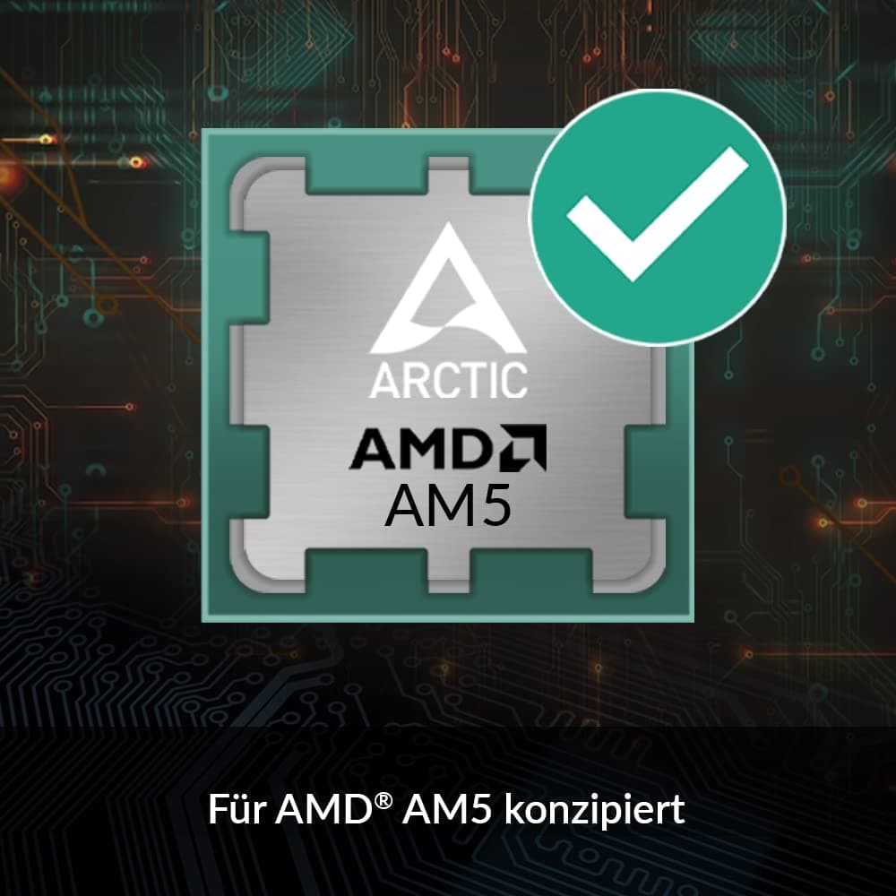 ARCTIC Alpine 23 CO - Kompakter AMD CPU Kühler für AM5 und AM4, Wärmeleitpaste MX-2 voraufgetragen, für Dauerbetrieb, Computer, PC - Schwarz Bild 3