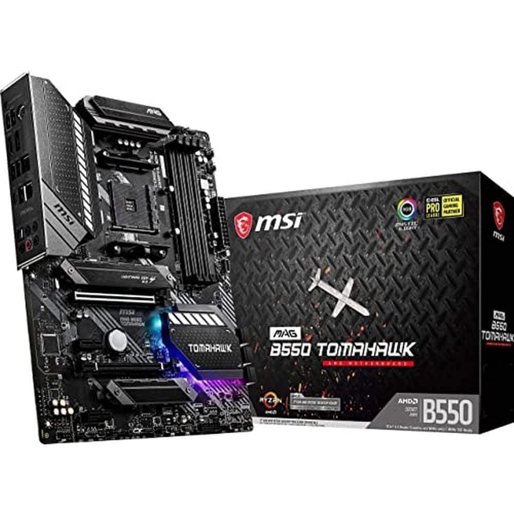 MSI MAG B550 Tomahawk (AMD AM4 DDR4 M.2 USB 3.2 Gen 2 HDMI ATX Gaming Motherboard AMD Ryzen 5000 Prozessoren ATX MAG B550 TOMAHAWK