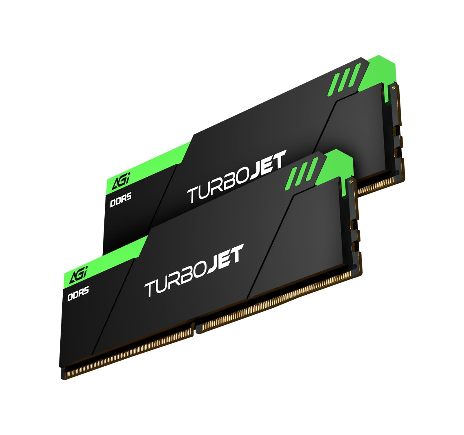 AGI UD858 TURBOJET DDR5 RAM 32GB (2x16GB) 6000MHz CL30, 288-Pin UDIMM PC-Arbeitsspeicher, Kompatibel mit AMD EXPO und Intel XMP – Grün