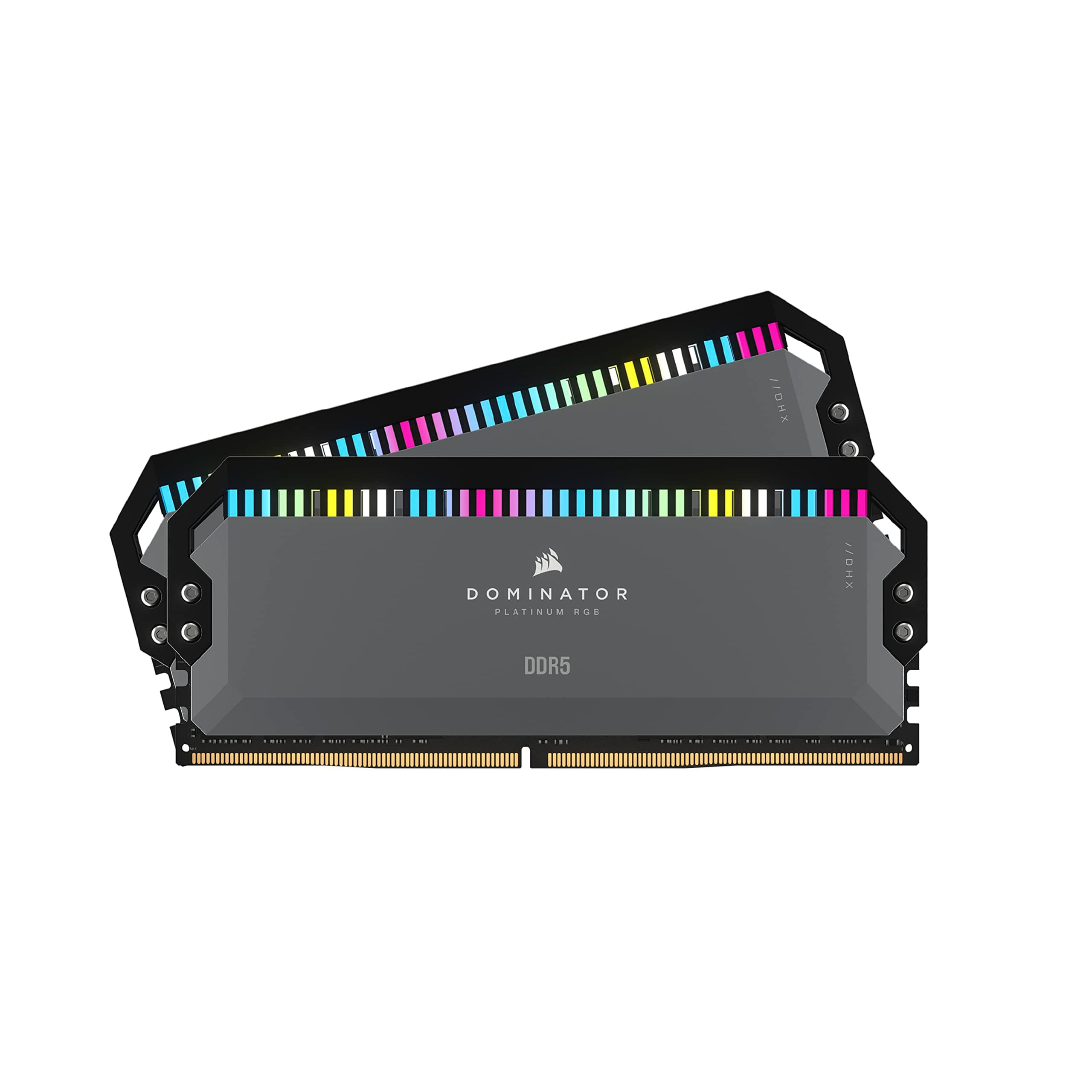 CORSAIR Dominator Platinum RGB DDR5 64GB (2x32GB) DDR5 Bis zu 6000MHz CL30 AMD Expo Intel XMP iCUE Kompatibler Computerspeicher - Grau (CMT64GX5M2B6000Z30) Bild 2
