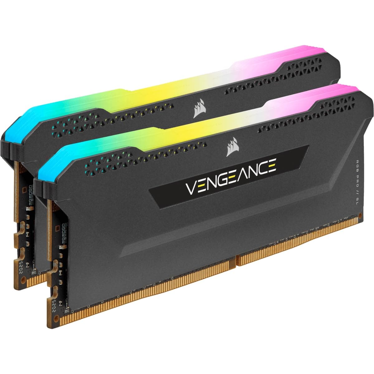 Corsair VENGEANCE RGB PRO SL 32GB (2x16GB) DDR4 Bis zu 3200MHz (PC4-25600) CL16 1.35V Desktop Memory - Schwarz CMH32GX4M2E3200C16 2 x 16 GB Bild 6