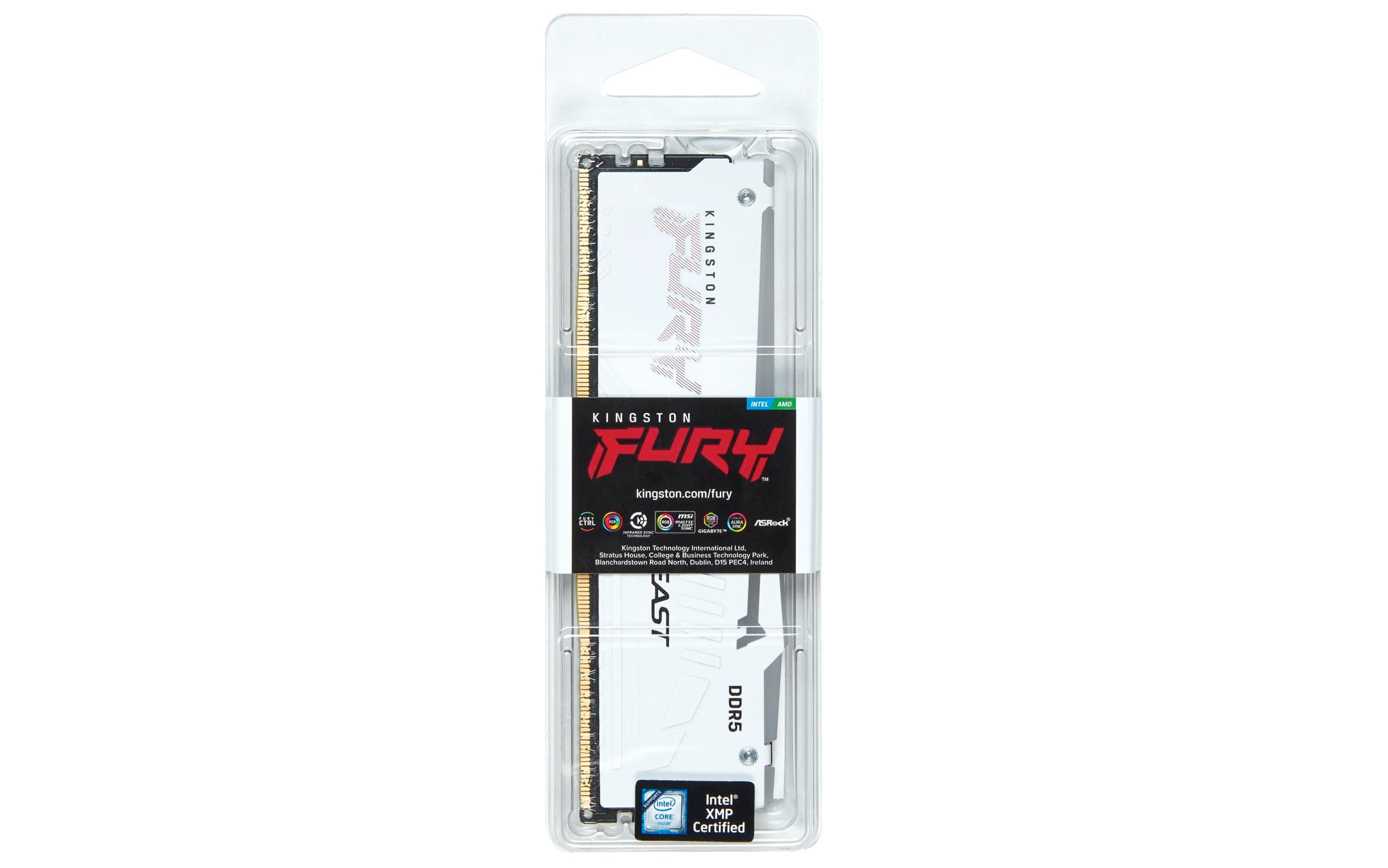 Kingston FURY Beast Weiß RGB XMP 32GB 5600MT/s DDR5 CL40 DIMM Desktop Gaming Speicher Einzelnes Modul - KF556C40BWA-32 Bild 7