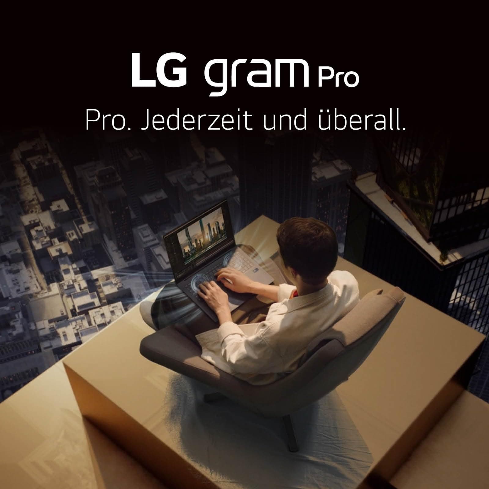 LG gram Pro 17 Zoll Laptop mit Windows 11 Home Intel Core Ultra 7 Prozessor 16GB LPDDR5x RAM 1TB Dual SSD 17Z90SP-G.AA78G - Schwarz gram Pro, Intel Core Ultra 7, Intel Arc Grafikkarte 1 GB LG gram Pro | Schwarz Bild 3