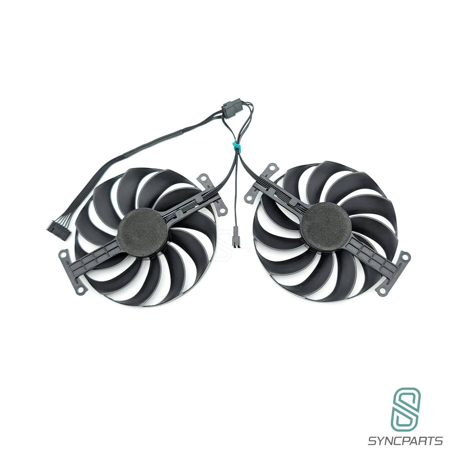 Lüfter für ASUS Dual RTX 3060 Ti/RTX 3070 – T129215SU CF1010U12S, 95mm, 7-Pin – NUR 11 Lüfterblätter – 2er Set Bild 5