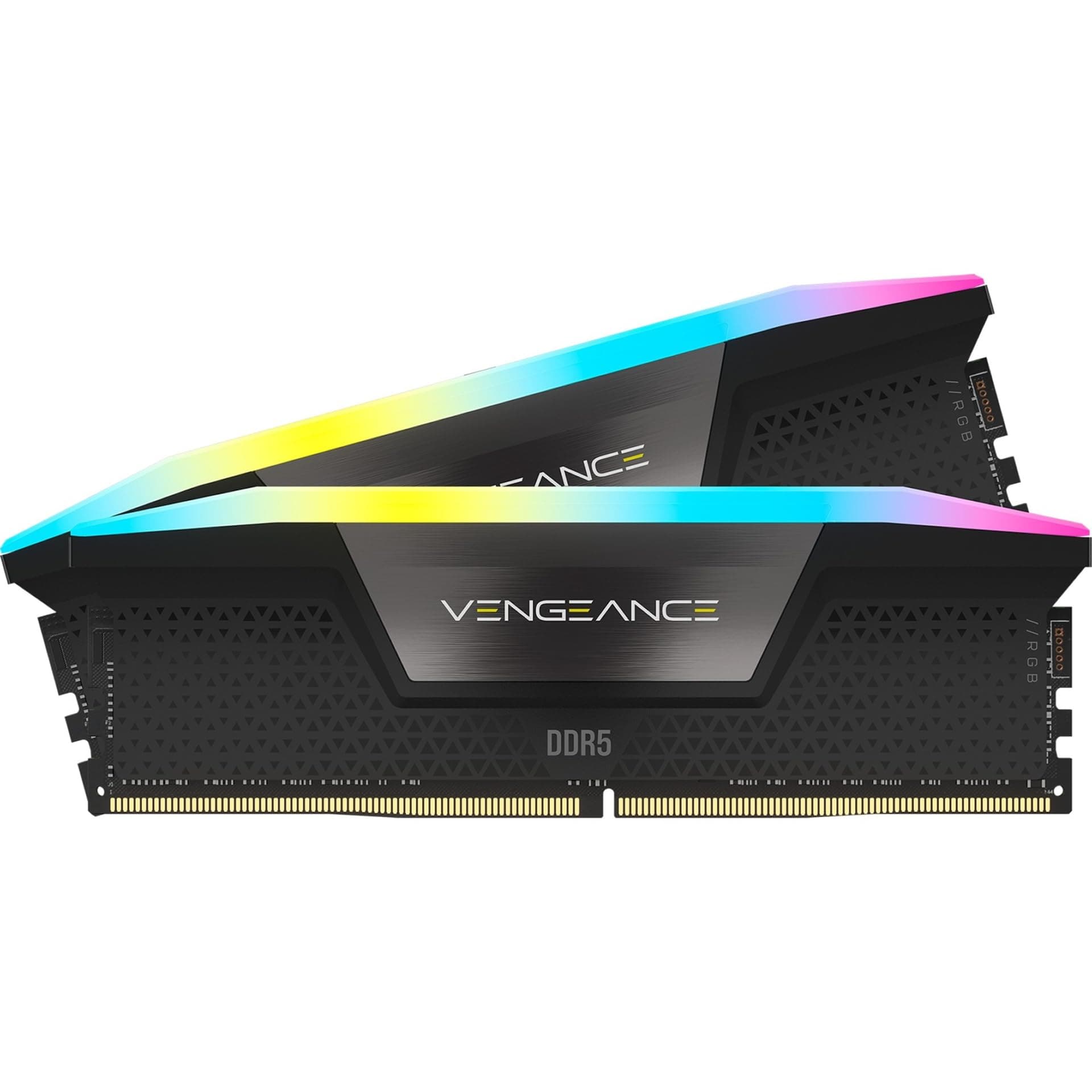 Corsair Vengeance RGB DDR5 RAM 32GB (2x16GB) 7200MHz CL34 Intel XMP 3.0 Desktop-Arbeitsspeicher – Schwarz (CMH32GX5M2X7200C34) Bild 3