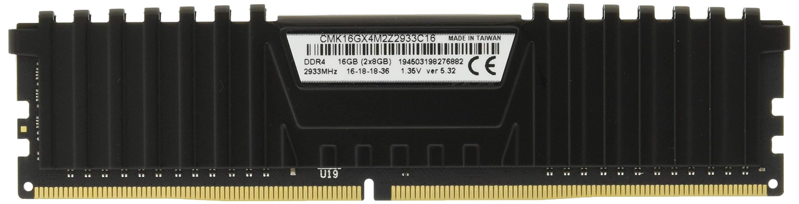 Corsair CMK16GX4M2Z2933C16 Vengeance LPX 16GB (2x 8GB) DDR4 2933MHz C16 XMP 2.0 1,35V High Performance Desktop Arbeitsspeicher Kit Schwarz 2 x 8 GB Bild 3