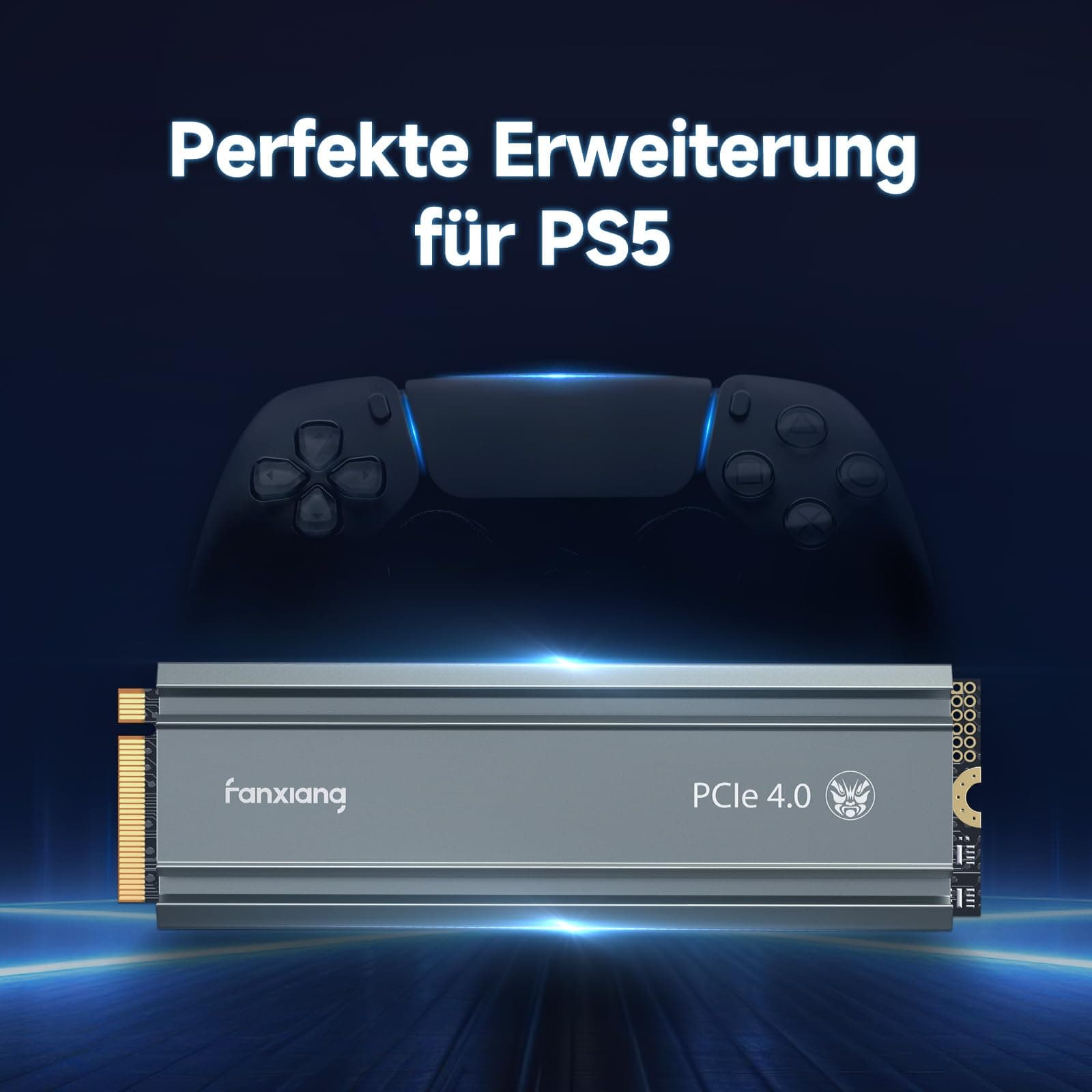 fanxiang Nvme SSD M.2 2280 4TB Interne Festplatte mit Kühlkörper PCIe 4.0, 5000MB/s Lesen, 4500MB/s Schreiben, für Gaming, Videoschnitt, Kompatibel mit Desktop, Spielekonsole (S660) Bild 7