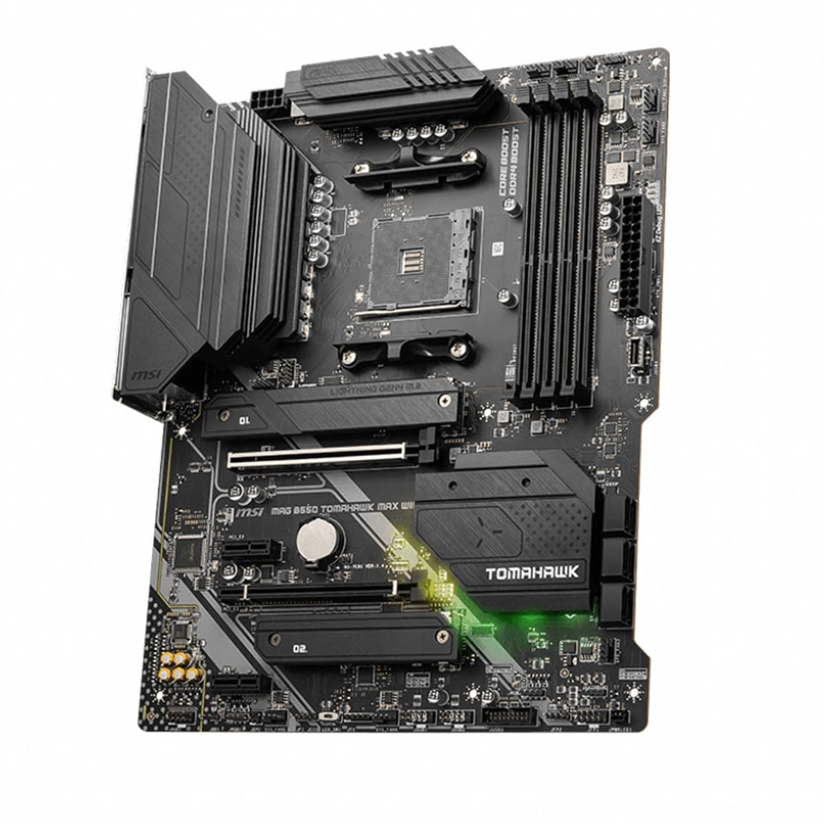 MSI MAG B550 Tomahawk MAX WiFi Gaming Motherboard (AMD AM4, DDR4, PCIe 4.0, SATA 6Gb/s, M.2, USB 3.2 Gen 2, HDMI/DP, ATX, Wi-Fi 6E, AMD Ryzen 5000 Series Prozessoren) Bild 5