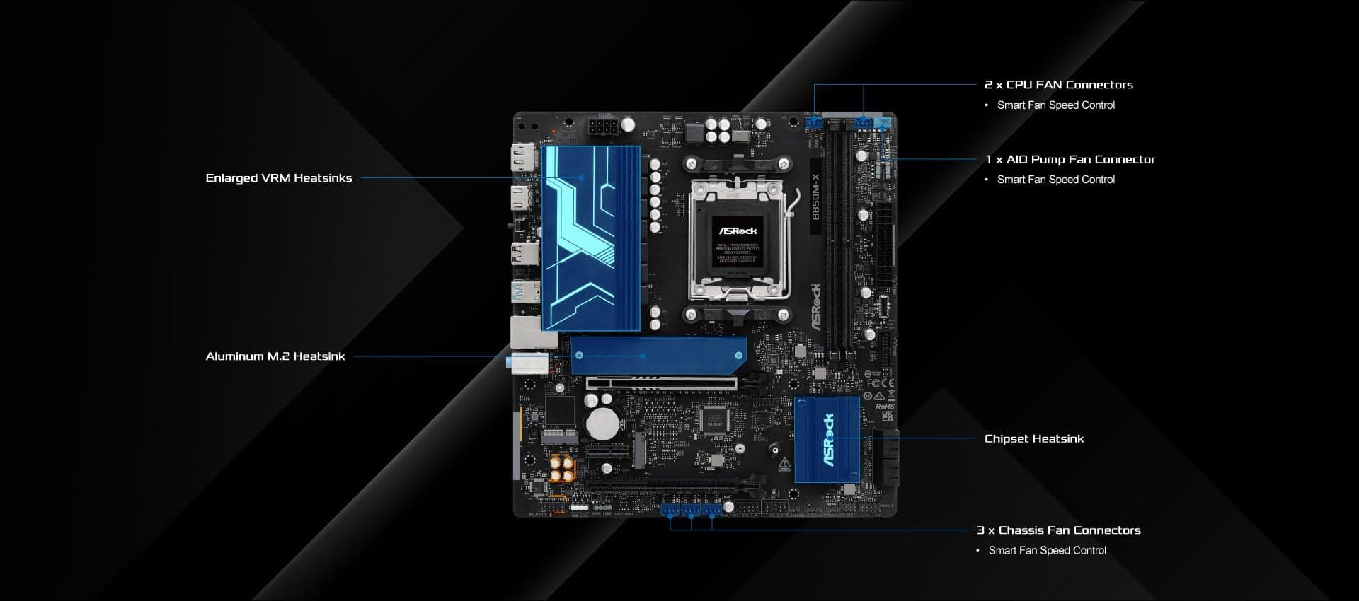 ASRock B850M-X R2.0 AM5 mATX HDMI/DP DDR5 (90-MXBSG0-A0UAYZ) Bild 7