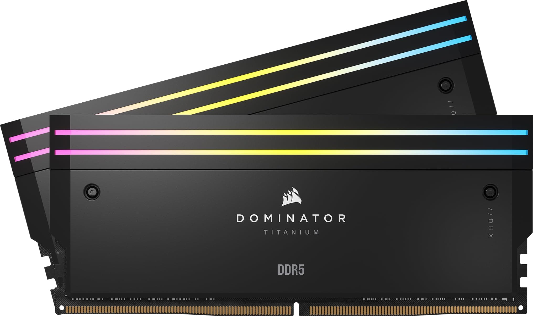 CORSAIR Dominator Titanium RGB DDR5 RAM 96GB (2x48GB) DDR5 6600MHz CL32 Intel XMP iCUE-Kompatibler Computerspeicher - Schwarz (CMP96GX5M2B6600C32)