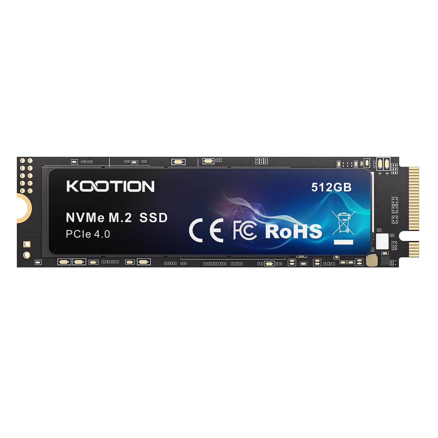 KOOTION SSD 512GB Nvme SSD PCIe 4.0 Interne Festplatte 5200MB/s Lesen, 4500MB/s Schreiben, 512 GB SSD 3D NAND Flash Interne Solid-State-Laufwerk für PS5, Programme, Gaming und Videoschnitt 512 GB X16