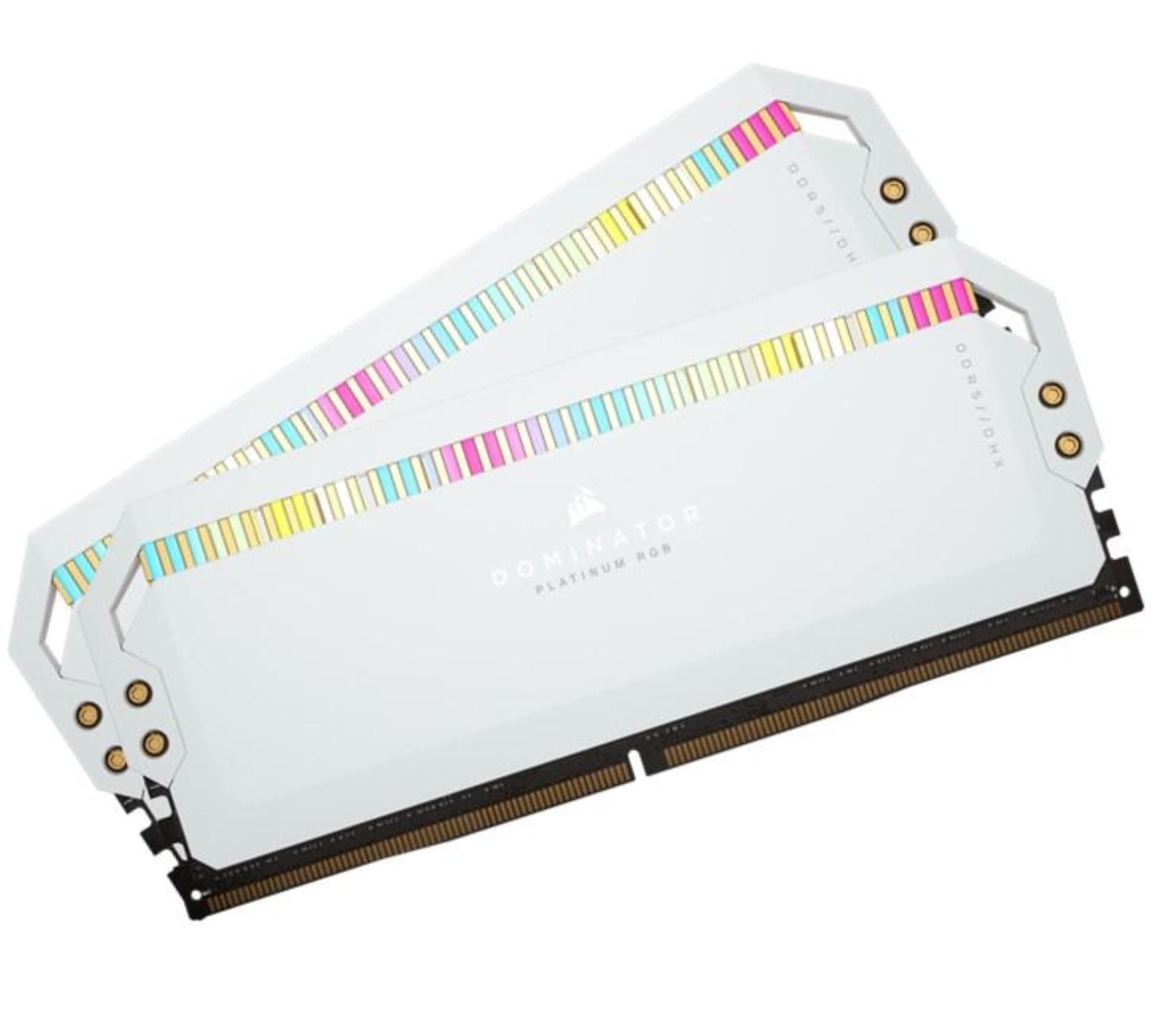 CORSAIR Dominator Platinum RGB DDR5 RAM 64GB (2x32GB) Bis zu 5200MHz CL40-40-40-77 1.25V Intel XMP 3.0 Desktop-Arbeitsspeicher – Weiß (CMT64GX5M2B5200C40W) Bild 7