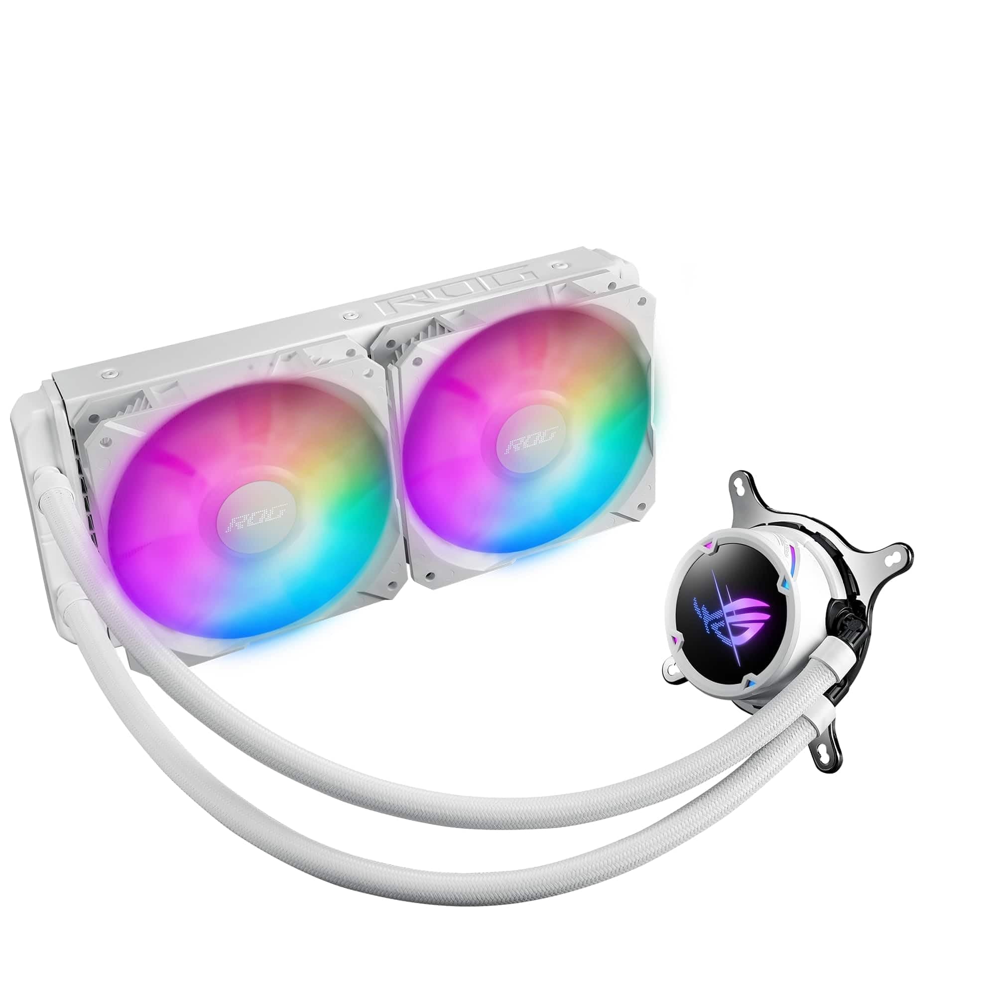 ASUS ROG STRIX LC II 240 ARGB AM5 White Edition All-in-One Flüssig-CPU-Wasserkühlung (Aura Sync, zwei adressierbare ROG 120mm RGB-Lüfter) Bild 2