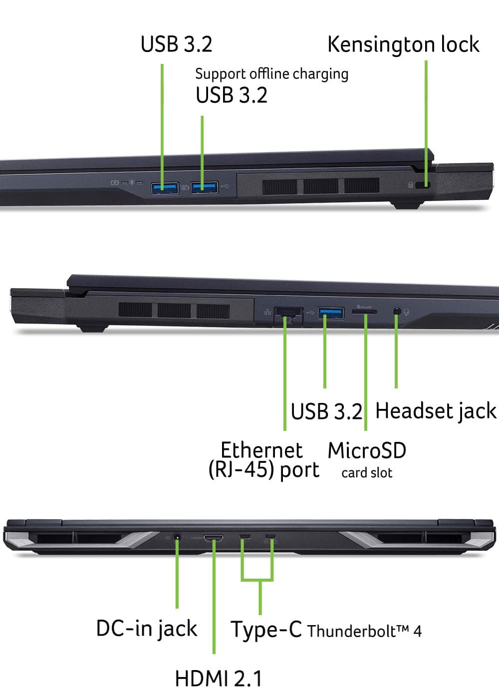 Acer Predator Helios Neo 16 AI (PHN16-73-9816) Gaming Laptop, 16" WQXGA IPS 240Hz Display, Intel Core Ultra 9 275HX, 32 GB RAM, 1 TB SSD, NVIDIA GeForce RTX 5070, Windows 11, QWERTZ Keyboard Intel Core Ultra 9 275HX Dediziert RTX 5070 Bild 5