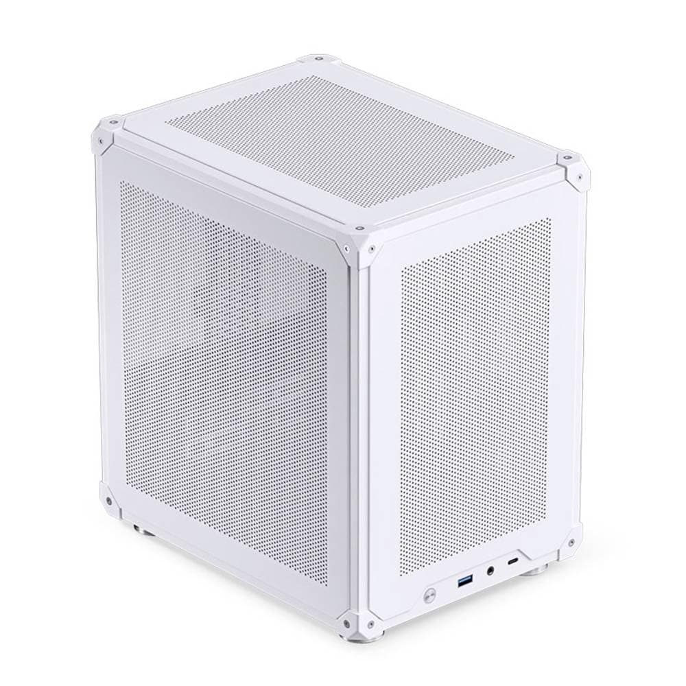 Jonsbo C6 Mesh PC-Gehäuse USB-C Konnektivität Abnehmbare Panels Stahl Micro-ATX Weiß Bild 2