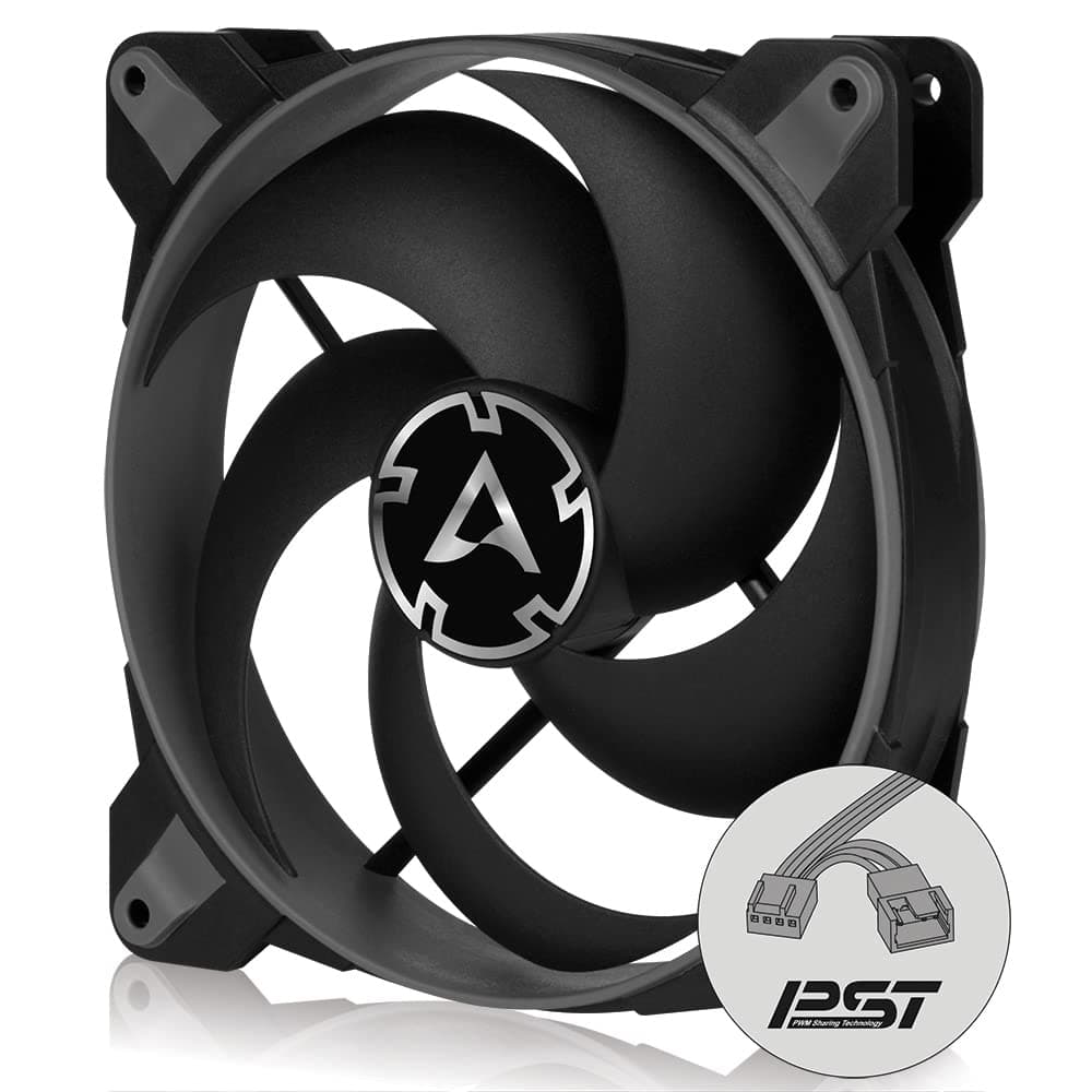 ARCTIC BioniX P140 - PC Lüfter, 140 mm Gaming Gehäuselüfter, PWM PST-Sharing-Funktion, Optimiert für statischen Druck, Kühler, RPM synchron, 200-1950 rpm - Grau Bild 2