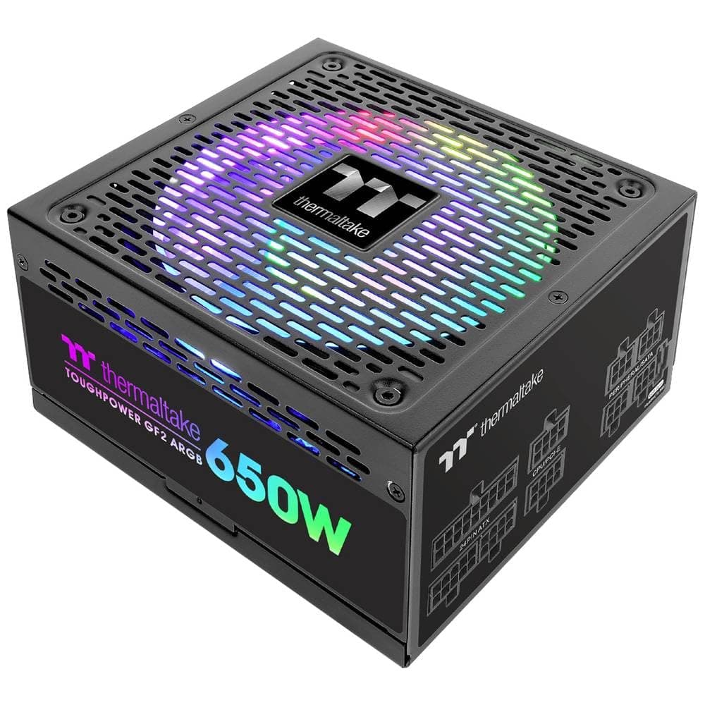 Thermaltake Toughpower GF2 ARGB 750W PC Netzteil | 80 Plus Gold | Vollmodular ATX | Riing Duo 140mm RGB + ARGB Side Panels | Smart Zero Fan (sehr leise) Bild 2