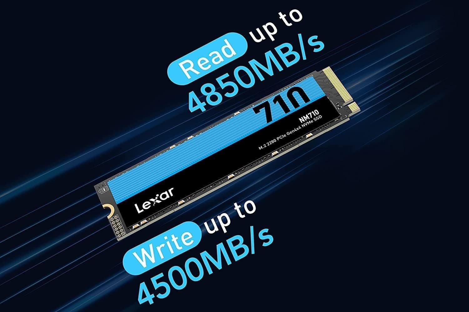 Lexar SSD M.2 1TB NM710 PCIe Gen4x4 NVMe Bild 3