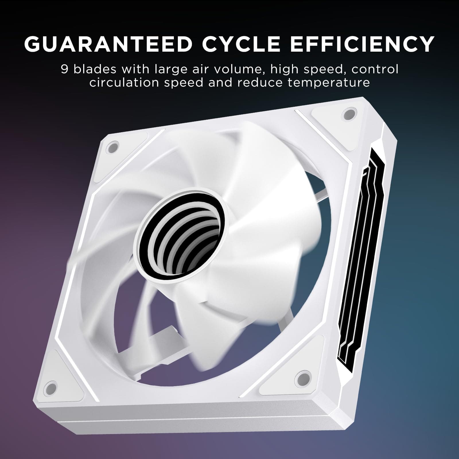 TZMRIT Prism 4 Pro RGB Lüfter 120mm Schwarz,5V 3PIN Motherboard Synchronisierbarer 4PIN Spiegel PWM ARGB PC Gehäuse Lüfter (White, Reverse-3PCS) White Reverse-3PCS Bild 8