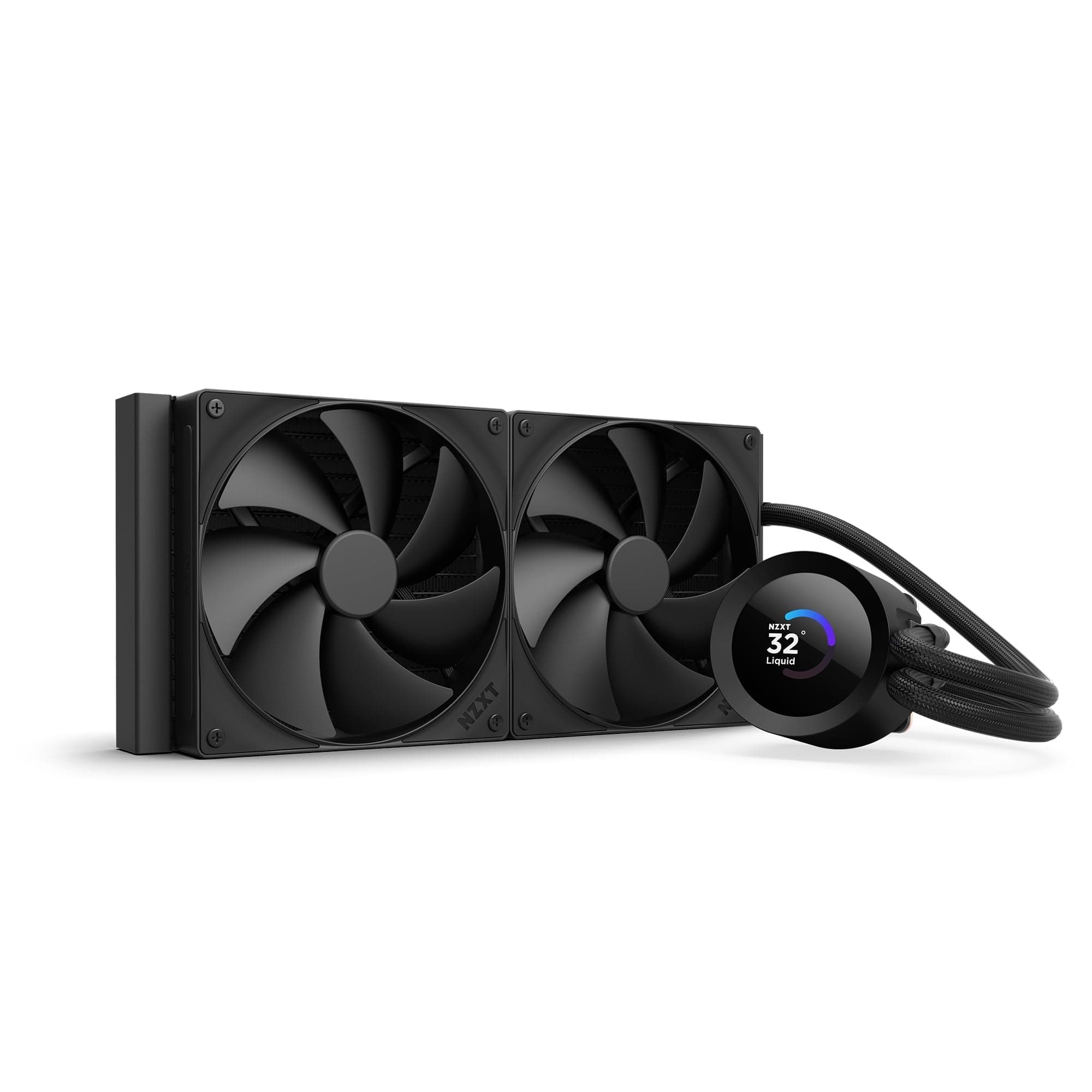 NZXT Kraken Plus 280 – AIO CPU-Flüssigkeitskühler – Anpassbares LCD-Display – Hochleistungs-Lüfter – Kompatibel mit Intel® & AMD® Sockel – Schwarz Kraken Plus 2025 280mm Schwarz