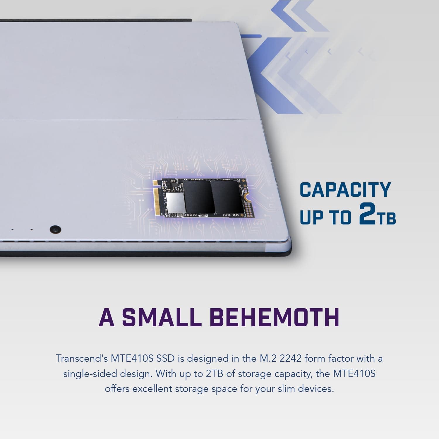 Transcend MTE410S 2TB M.2 2242 NVMe PCIe Gen4x4, 3D NAND, DRAM-Less, Bis zu 5,000/4,300 mb/s, Interne SSD für Gaming-Handhelds, Ultrabooks und NUC Bild 5