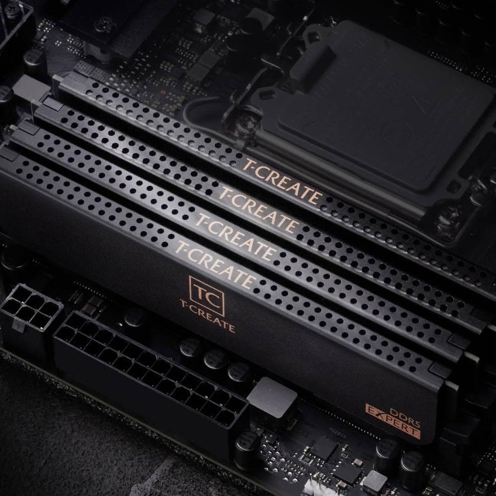 TEAMGROUP T-Create Expert Overclocking 10L DDR5 64GB Kit (2x 32GB) 6000MHz (PC5-48000) CL38-46-46-76 Intel XMP 3.0 & AMD Expo kompatibles Desktop-Speichermodul Ram Weiß - CTCWD564G6000HC38JDC01 Bild 5