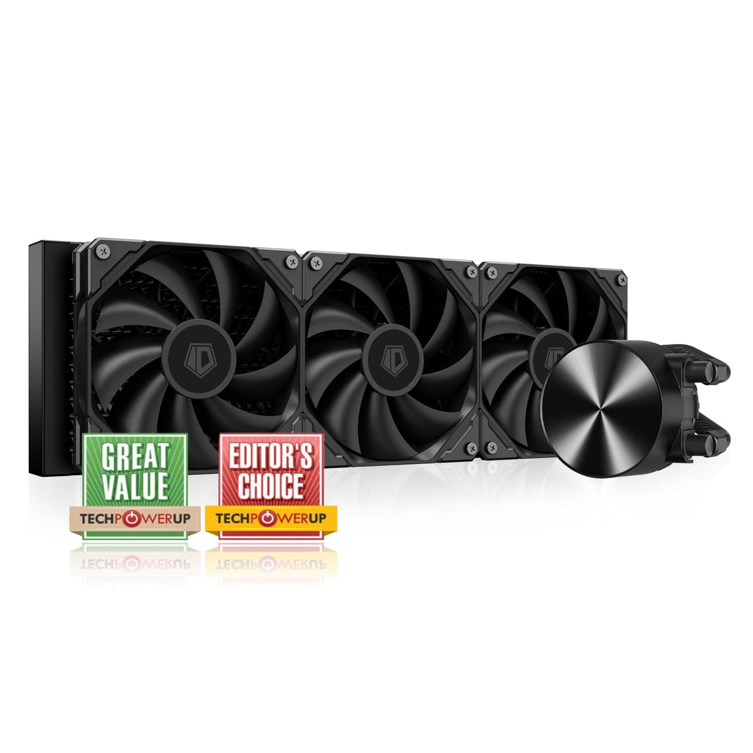 ID-COOLING FX240 PRO Liquid CPU-Kühler für Desktop, 240 mm AIO-Kühler, 2 x 120 mm hocheffiziente Lüfter, spezielles CD-Muster, Pumpenleiste, Intel und AMD kompatibel Bild 3