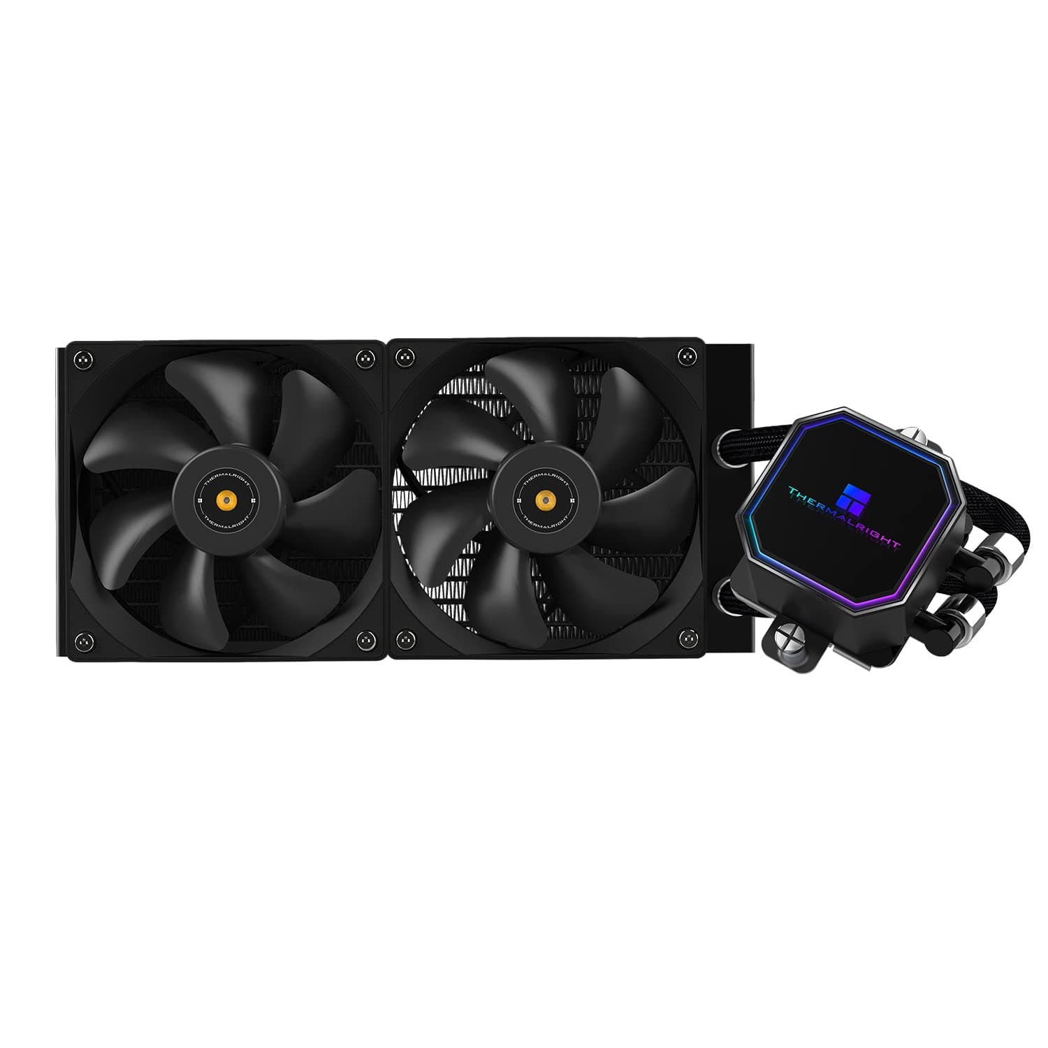 Thermalright Frozen Prism 240 Schwarz CPU Wasserkühler mit zwei PWM-Lüftern, Wasserpumpe Drehzahl ist 3300RPM, S-FDB Lager, für AMD AM4/AM5, Intel LGA1150/1151/1200/1700/1851/2011 (Schwarz) Bild 2