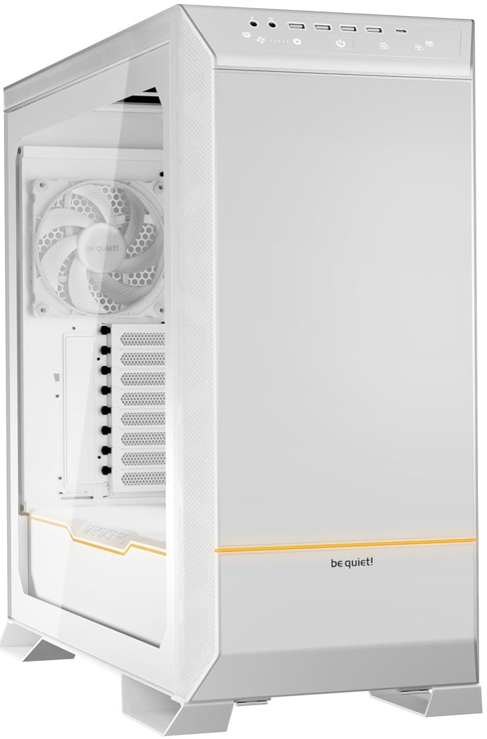 be quiet! Dark Base Pro 901 White PC-Gehäuse maximaler Airflow, 3X Silent Wings 4 PWM Lüfter, nahezu unhörbarer Betrieb, Touch-sensitives I/O-Panel invertiertes Layout möglich ARGB-Beleuchtung Bild 2