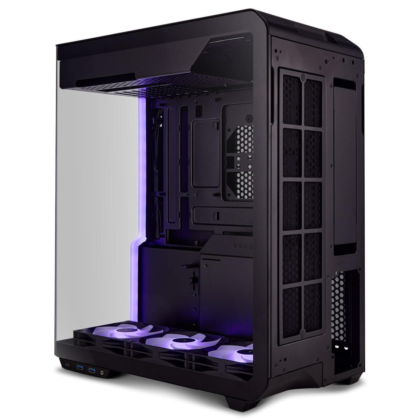 Ssupd Xhuttle PC-Gehäuse Schwarz | ATX Midi-Tower mit RGB, Tempered Glass, Platz für bis zu 10 Lüfter, Radiatoren bis 360 mm, Grafikkarten bis 370 mm Bild 5