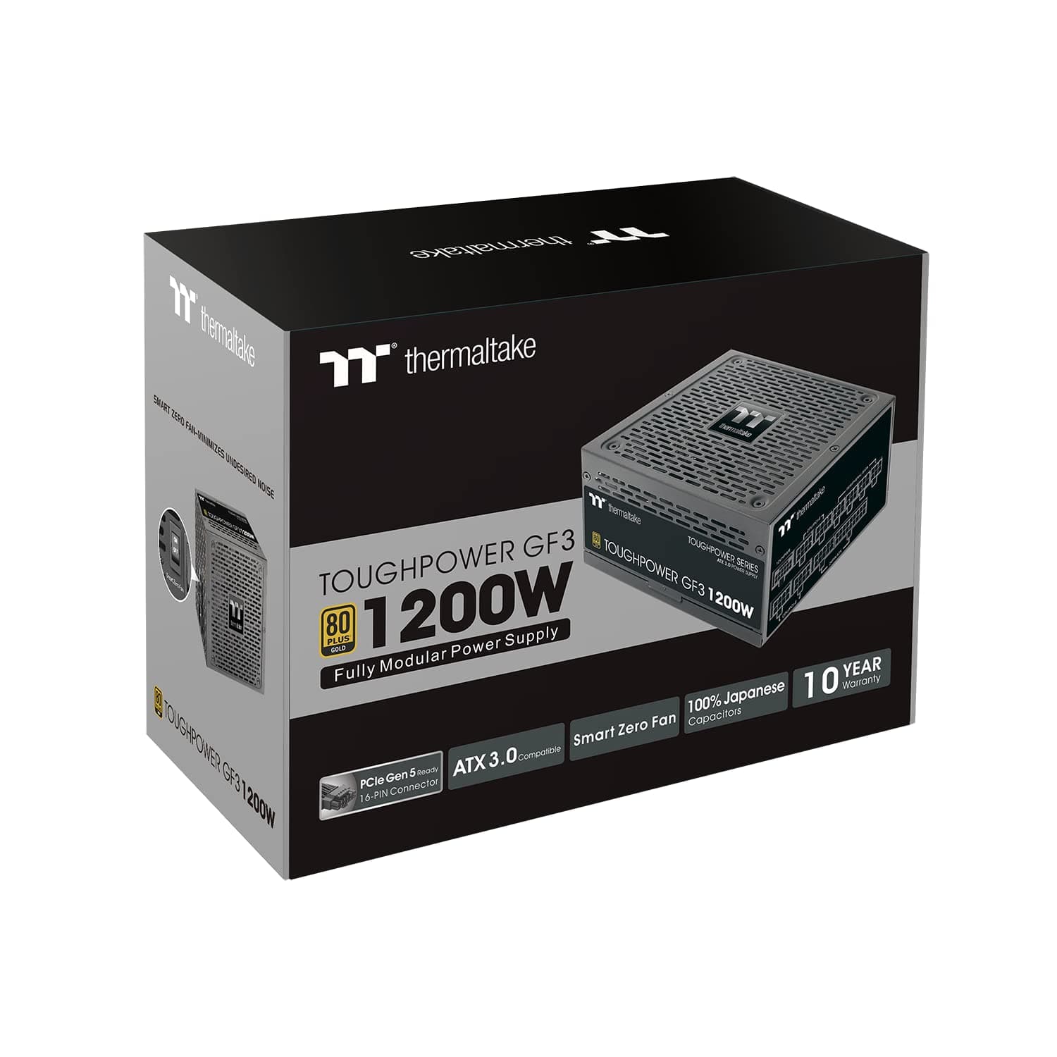 Thermaltake Toughpower GF3 1200W | ATX 3.0 | PCIe Gen 5 Ready | Smart Zero Fan | 80 Gold Platinum | Fully Modular