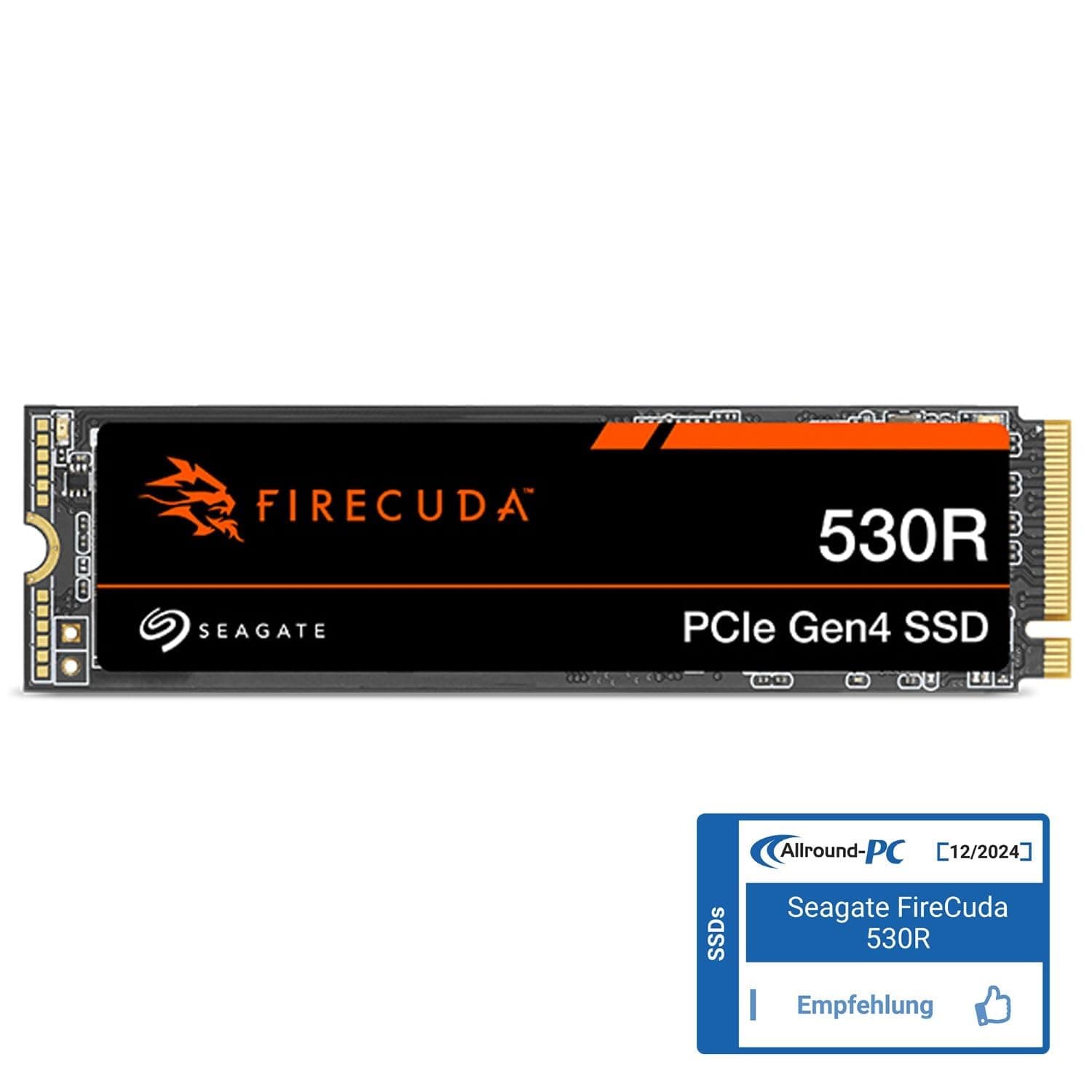 Seagate FireCuda 530R NVMe SSD 4TB, Für PS5/PC, M.2 PCIe Gen4 ×4 NVMe 1.4, bis zu 7.400 MB/s, 3D TLC NAND, 5.050TBW, inkl. Data Rescue Service (ZP4000GM3A063) Bild 3