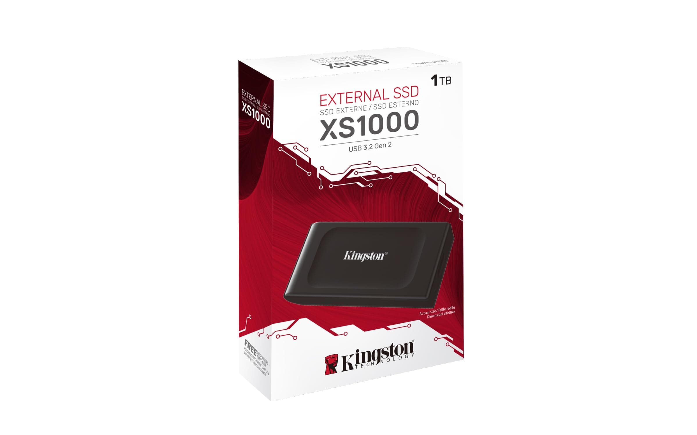 Kingston XS1000 1TB External SSD USB 3.2 Gen 2 Portables Laufwerk Schwarz-SXS1000/1000G XS1000 - Schwarz 1TB Bild 5