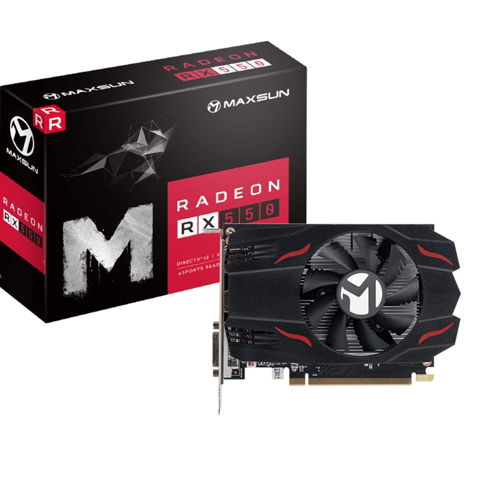 maxsun Grafikkarten AMD Radeon RX 550 Grafikkarte 4GB Graphics Card ITX Computer PC Gaming GPU, 128-Bit DirectX 12 PCI Express X16 3.0 DVI-D Dual Link, HDMI, DisplayPort Bild 2