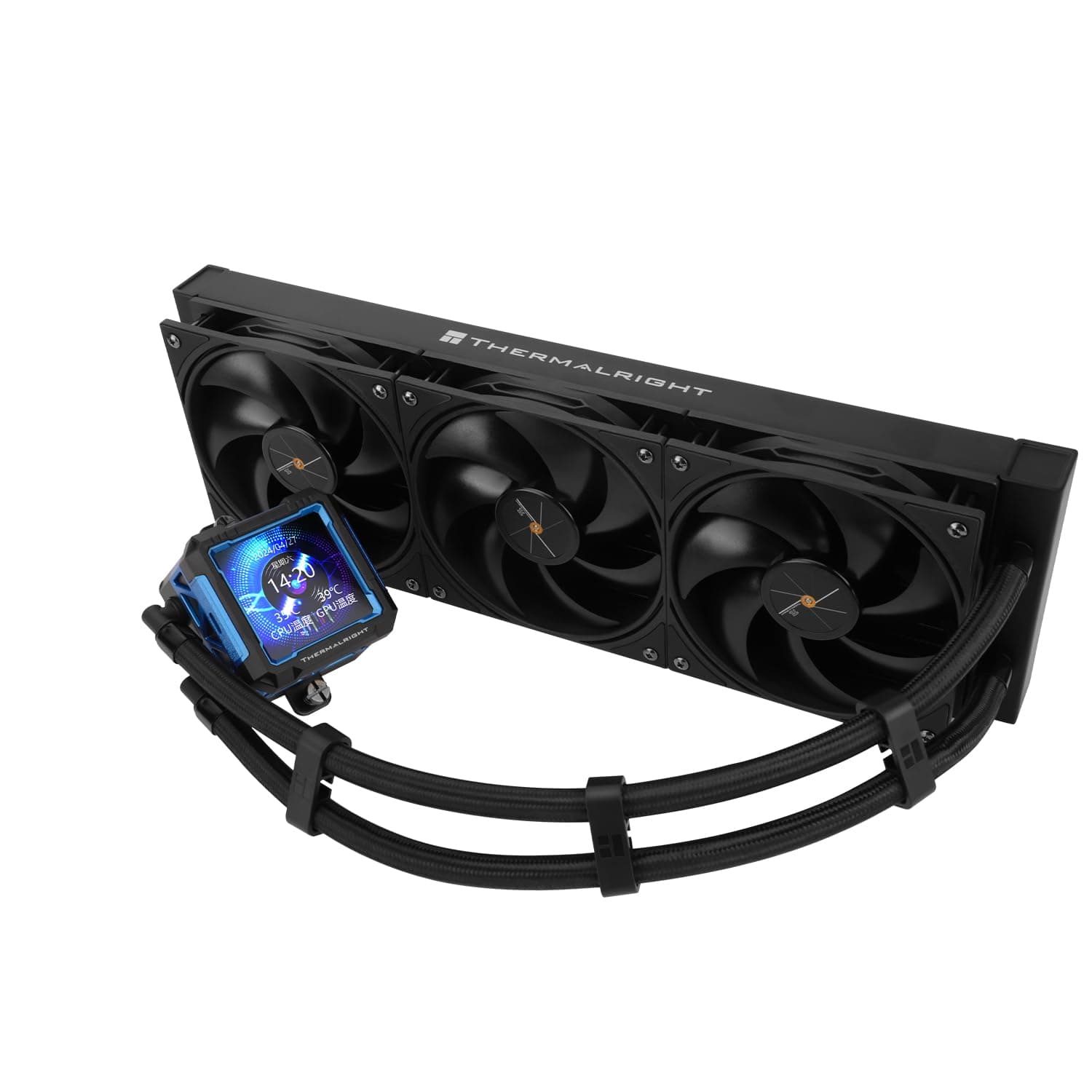 Thermalright TR FW PRO 360 Black CPU-Wasserkühler mit PWM-Lüfter, 2000RPM, 2,73 Zoll Magnetischer IPS-LCD-Bildschirm mit 320 * 320 Auflösung, für AM5/Intel 1851/1700, 397mm Länge Bild 2