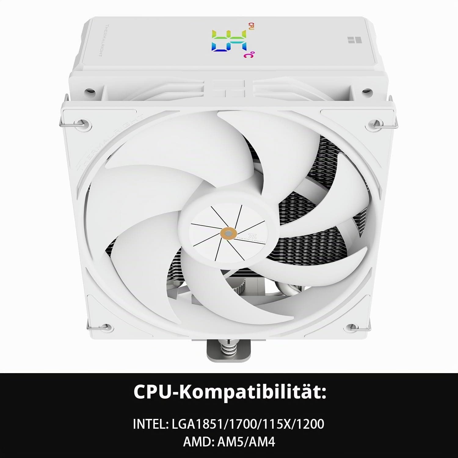 TR Assassin X 120R, 120mm PWM Silent CPU-Lüfter, 4th AGHP Technologie, Unterstützung Intel lga1700/1851/1150/1151/1200, AMD /AM4/AM5 AX120R D WHITE Bild 5