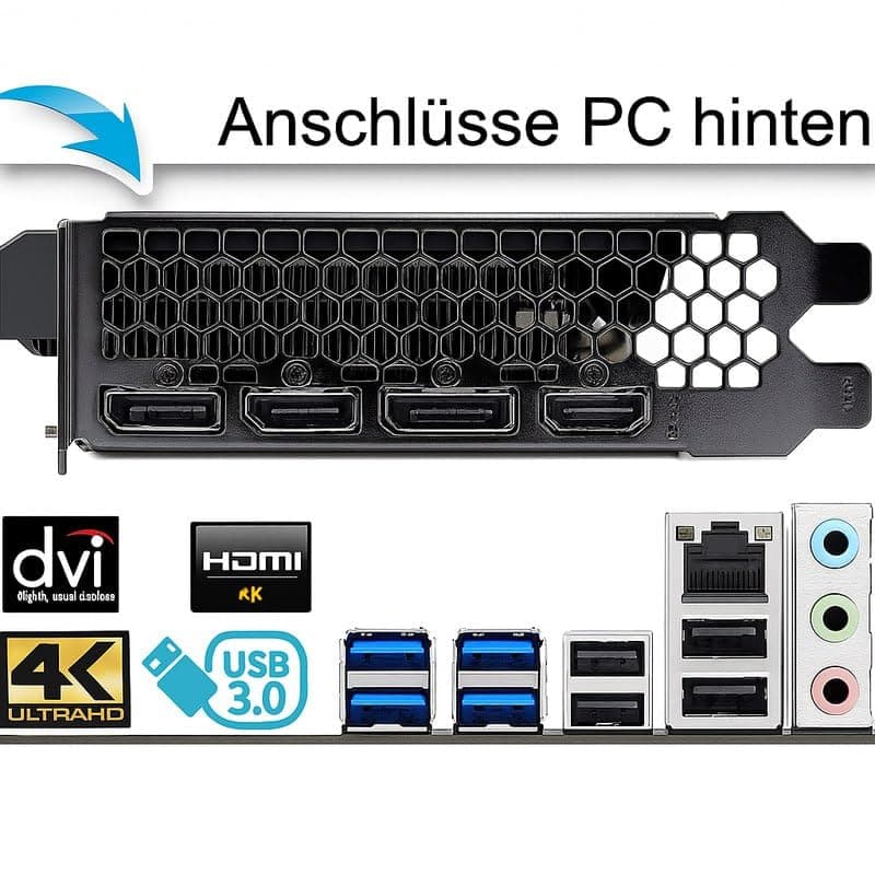 shinobee High End Gaming PC AMD Ryzen 9 3900 24 Threads 4.30GHz - GeForce RTX 5060 8 GB - 32 GB DDR4-1 TB SSD - Windows 11 - WLAN - Gamer PC Computer Rechner - #8148 32GB DDR4 - 1TB SSD - GeForce RTX 5060 AMD Ryzen 7 5700X Bild 2