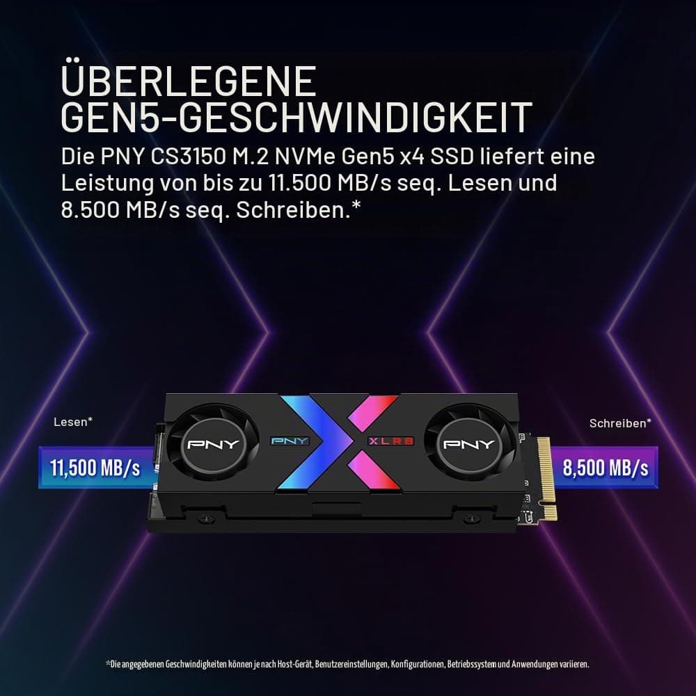 PNY CS3150 XLR8 Gaming Epic-X RGB™ 1TB M.2 NVMe Internal Solid State Drive (SSD) with RGB Heatsink - M280CS3150XHS-1TB-RB CS3150 1TB RGB Heatsink Bild 5