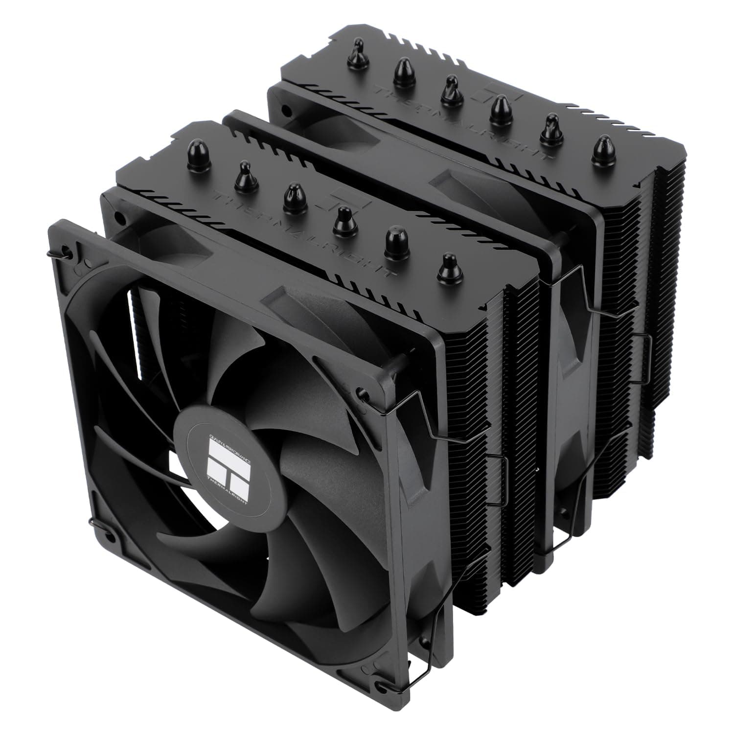 TR-Thermalright Peerless Assassin 120 SE Black CPU Luftkühler, Dual Tower und Lüfter mit 6 Heatpipes,2xTL-C12C PWM Lüfter mit 1550U/min,für AM5/AM4,Intel LGA1851/1700/1150/1151,Schwarz PC-Kühlung Bild 2