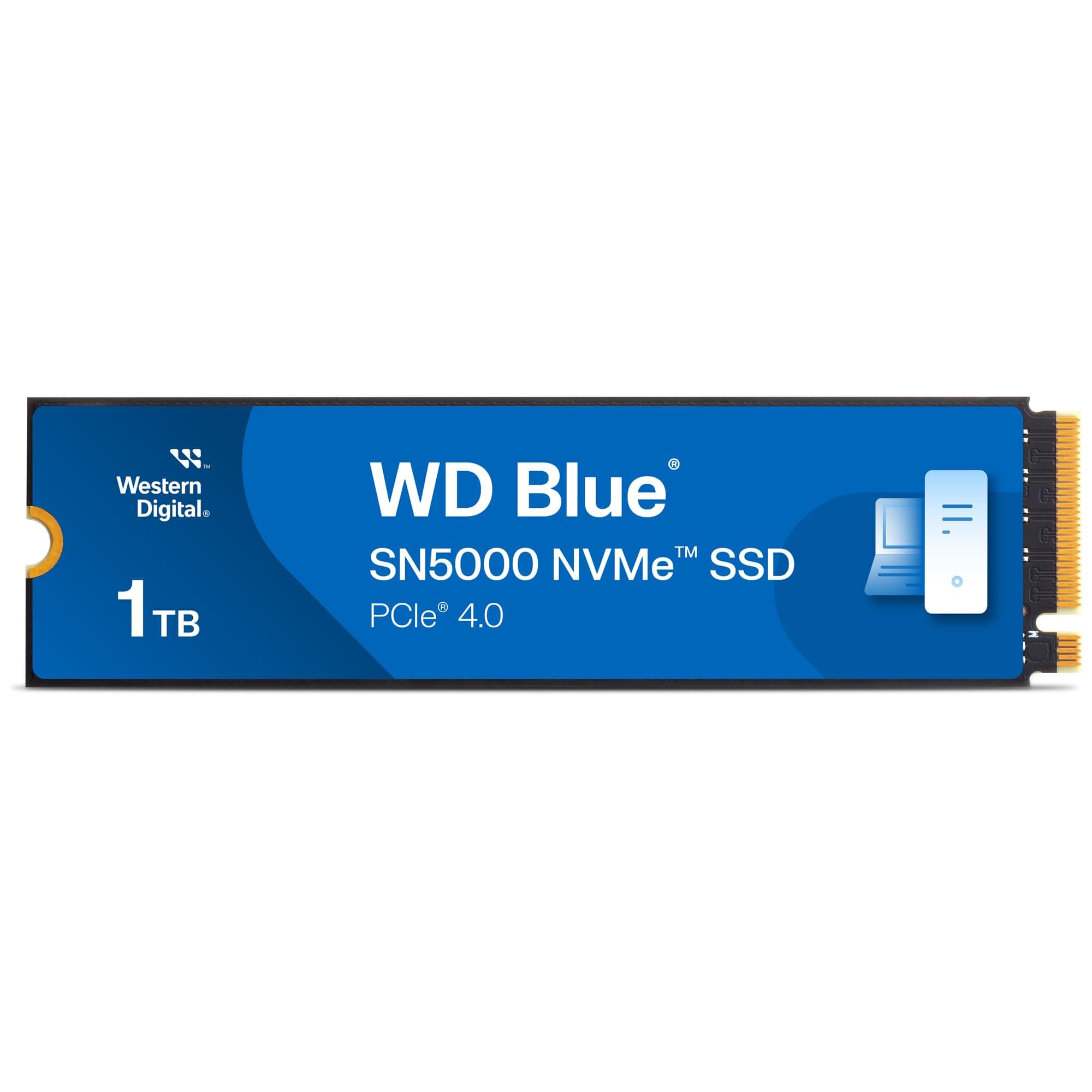 WD Blue SN5000 NVMe SSD 1 TB interne SSD (Geschwindigkeiten von bis zu 5.150 MB/s/4.900 MB/s Lesen/Schreiben, 600 TBW, Western Digital nCache 4.0, Acronis True Image for Western Digital) Bild 2