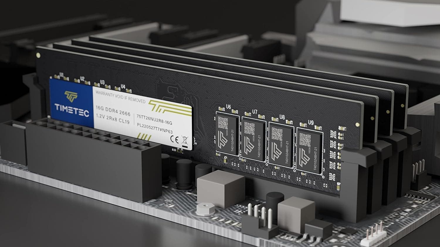 Timetec 32 GB KIT (2 x 16 GB) DDR4 2666 MHz (PC4-2666V) PC4-21300 UDIMM Desktop-RAM – Non-ECC Unbuffered, 288 Pin, 1,2 V, CL19 DIMM-Speichermodul 32GB(2x16GB) Bild 7