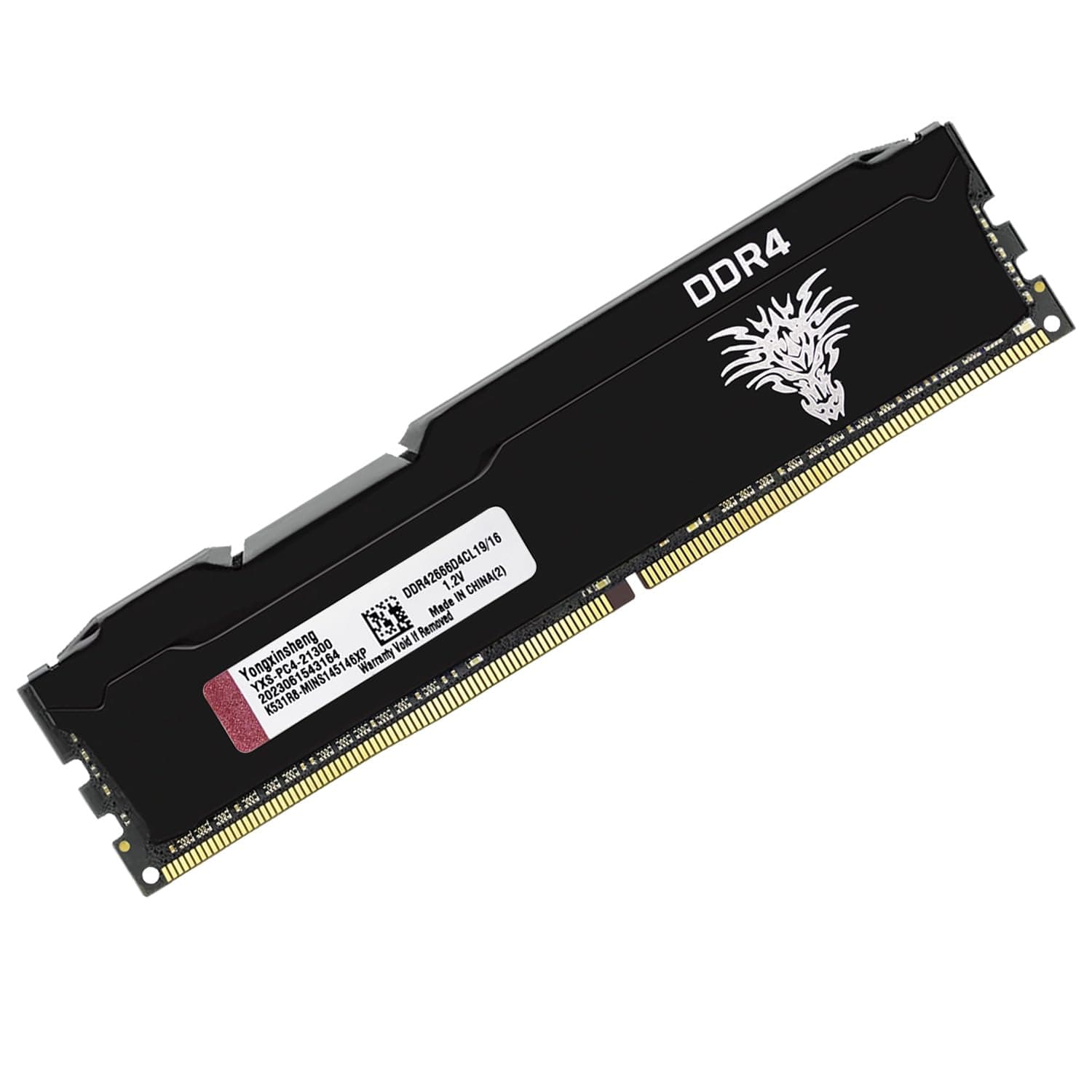 Yongxinsheng DDR4 2666MHz 16GB Desktop RAM PC4-21300 UDIMM Non-ECC Unbuffered 1.2V 288-Pin CL19 PC Computer Memory Upgrade Module Arbeitsspeicher 16GB 2666 MHz Schwarz