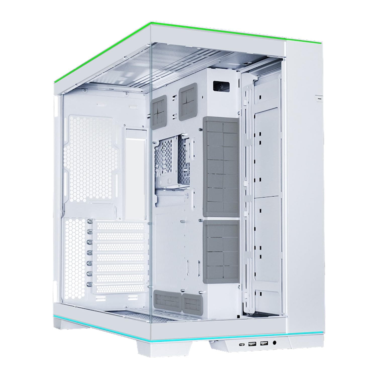 Lian Li O11D EVO RGB Weiß | ATX PC-Gehäuse aus Stahl, Aluminium & Tempered Glass, 455 mm GPU, 420 mm Radiatoren, integrierte RGB-Beleuchtung