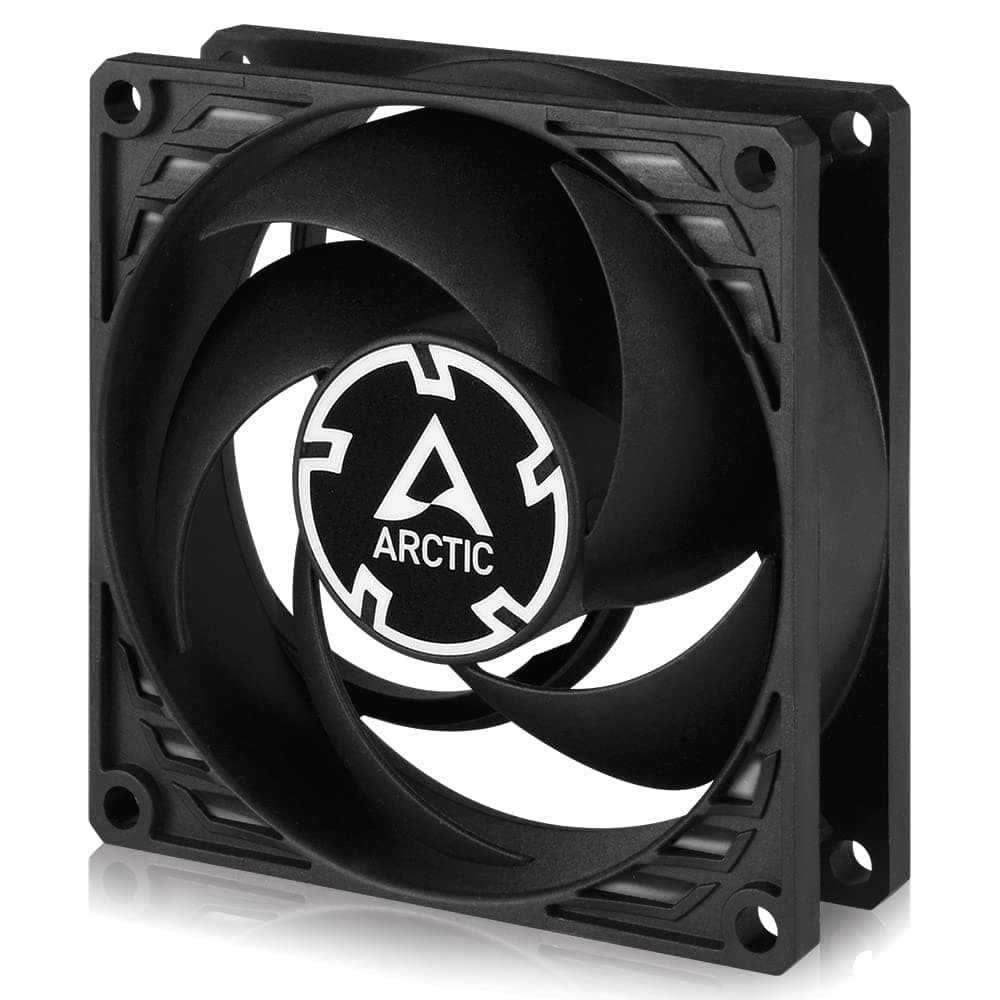 ARCTIC P8 - PC Lüfter, 80 mm Gehäuselüfter optimiert für statischen Druck, hochwertiges Gleitlager, PC, Computer, 3000 rpm - Schwarz Bild 2