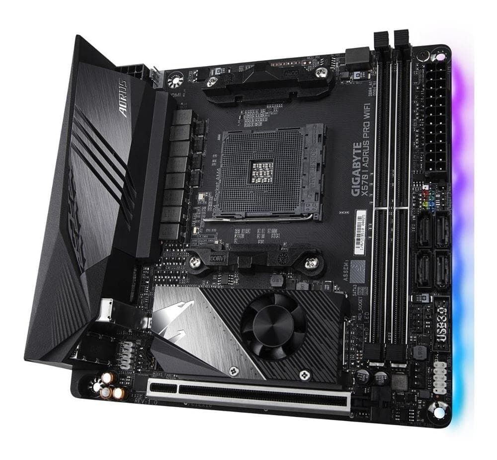 GIGABYTE X570 I AORUS Pro Wi-Fi (AMD Ryzen 3000/X570/Mini-Itx/PCIe4.0/DDR4/USB 3.1/Realtek ALC1220-Vb/DisplayPort 1.4/2xHDMI 2.0B/RGB Fusion 2.0/Gaming Motherboard) Bild 7