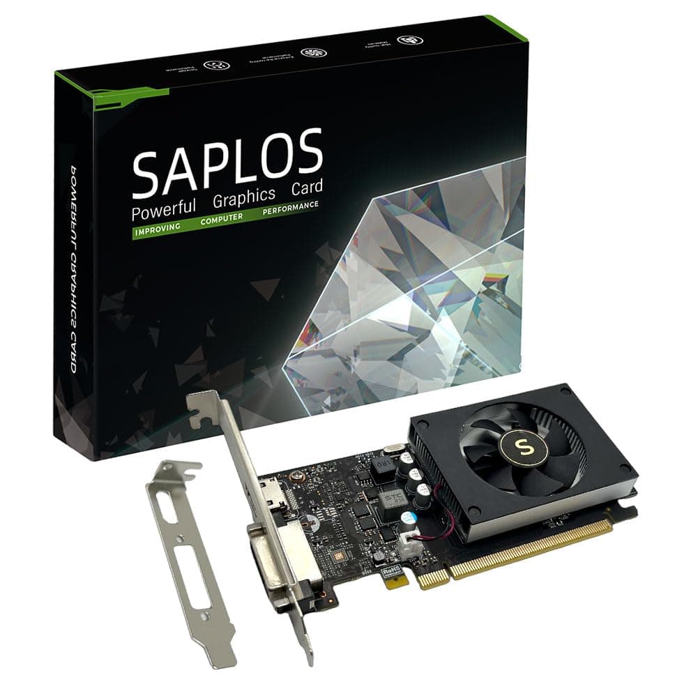 GT 1030 Grafikkarte, 4GB GDDR4 64-bit, HDMI DVI, Low Profile, PC Video Card Gaming, Computer GPU, 4K Support, DirectX 12, 2 Displays Support